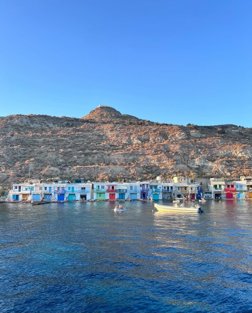 Photo by Elli Kokkinou on July 17 2024. May be an image of raft Santorini houseboat boathouse and the Blue Grotto