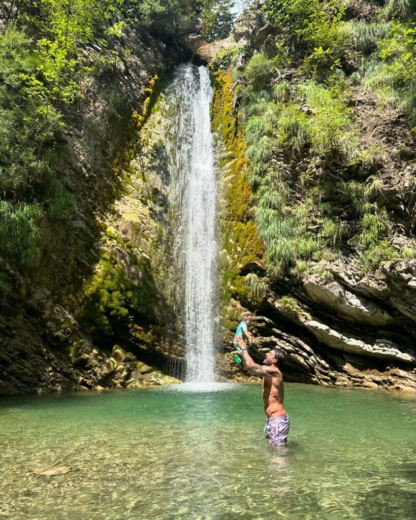 Photo by Dimitris alexandrou on August 07 2024. May be an image of 2 people and waterfall. 1